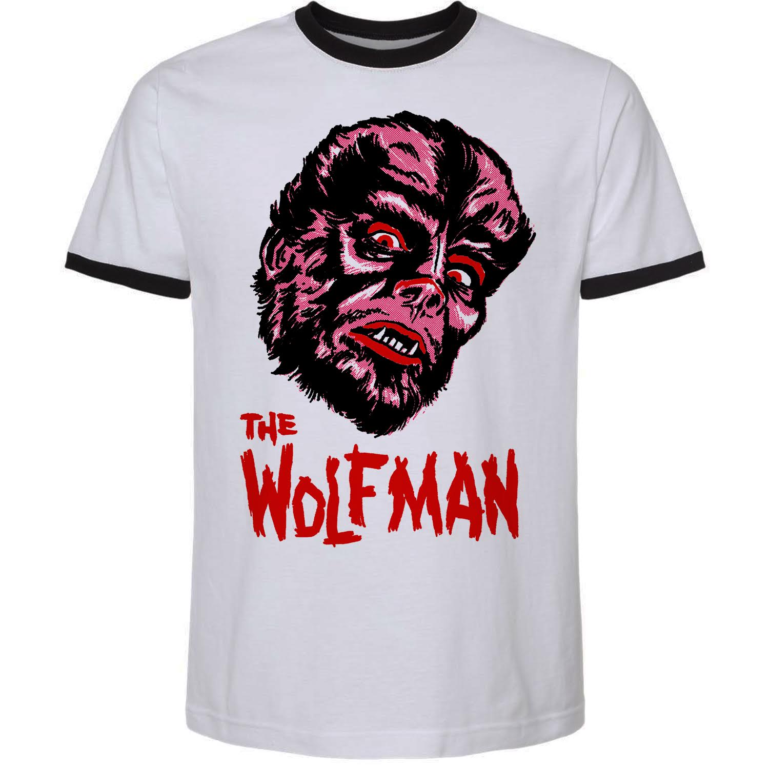 Wolf Man Short Sleeve Ringer Tee