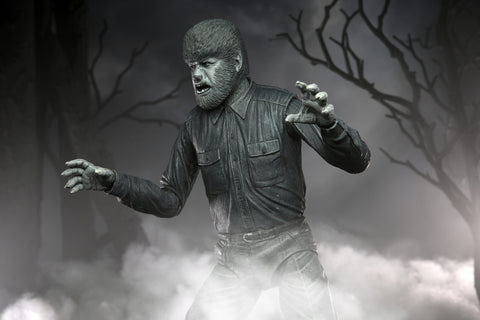 Image of The Wolf Man 7″ Black and White Action Figure by Neca