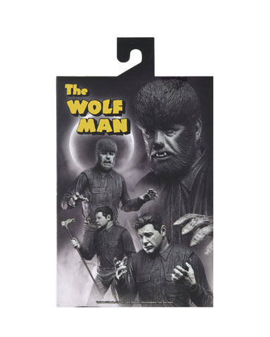 Image of The Wolf Man 7″ Black and White Action Figure by Neca