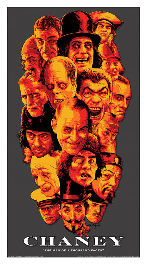 Lon Chaney Collage Poster (FIRE)