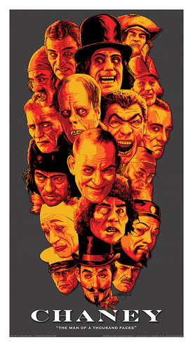 Lon Chaney Collage Poster (FIRE)