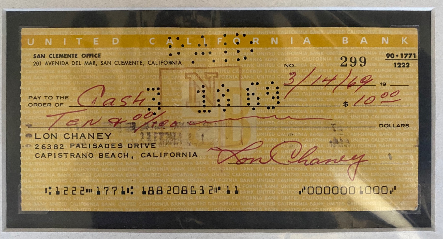 Lon Chaney, Jr. Signature Series #299