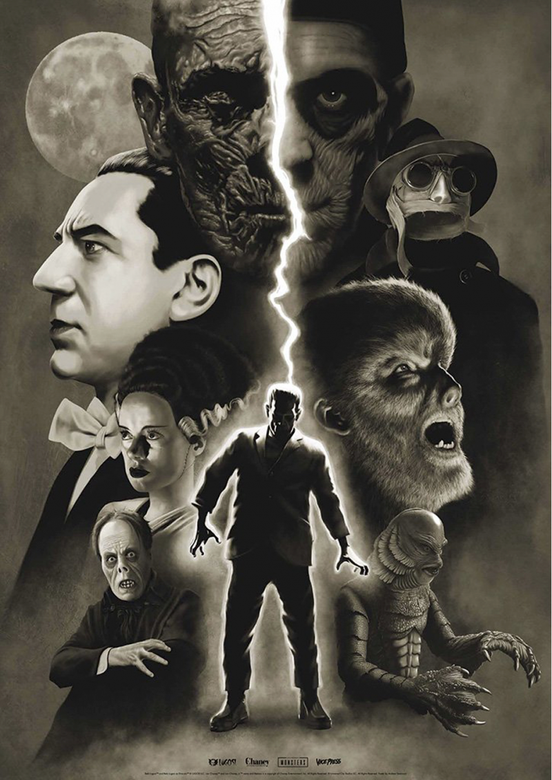 Universal Monsters by Andrew Swainson “Moonlight” Edition by Vice Press